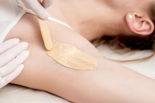under arms wax